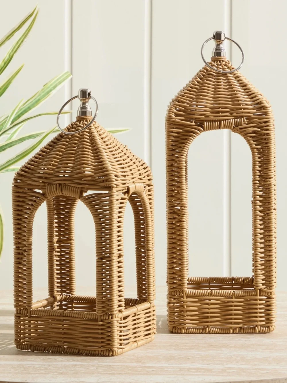 My Texas House Woven Rattan Lantern, 12